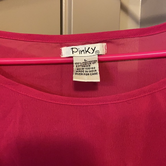 Pinky color blocking top  sizeL - Picture 7 of 10